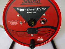 Solinst Model 101 P7 LM3 vízszintmérő, kábeldob előlapja közelről
