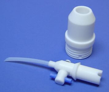 Csapos leeresztő alsó bailer idom - mintavételhez és leeresztéshez való két külön alkatrész